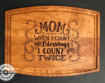 Mother's Day Gift | Cutting Board | Mom's Birthday Present | Serving Board | Kitchen Decor