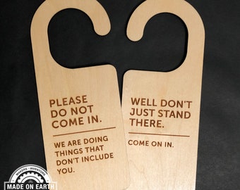 Do Not Disturb | Do Not Come In | Work Door Hanger | Office Sign | Personalize