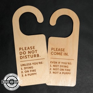 Do Not Disturb Do Not Come In Work Door Hanger Office Sign Personalize Do Not Disturb