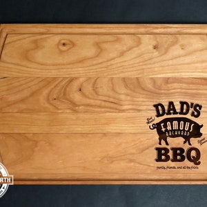 Dad's BBQ Cutting Board Barbeque Cutting Board Dad's Birthday Present Father's Day Gift Grill Cutting Board image 8