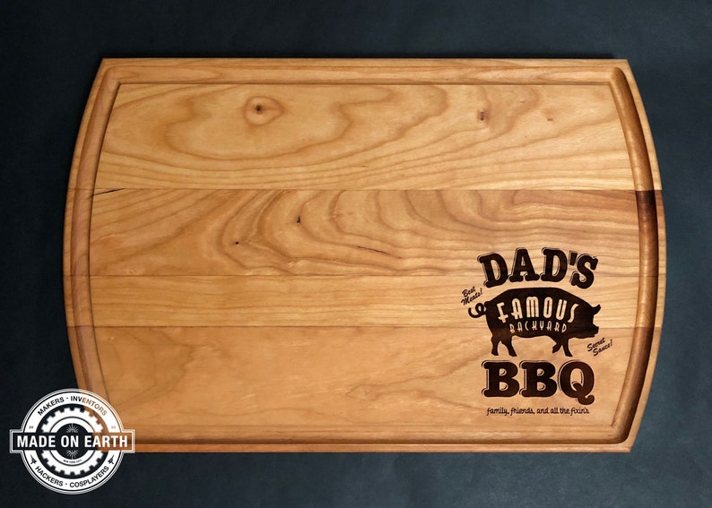 Dad's BBQ Cutting Board Barbeque Cutting Board Dad's Birthday Present Father's Day Gift Grill Cutting Board image 8