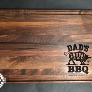 Dad's BBQ Cutting Board Barbeque Cutting Board Dad's Birthday Present Father's Day Gift Grill Cutting Board image 10