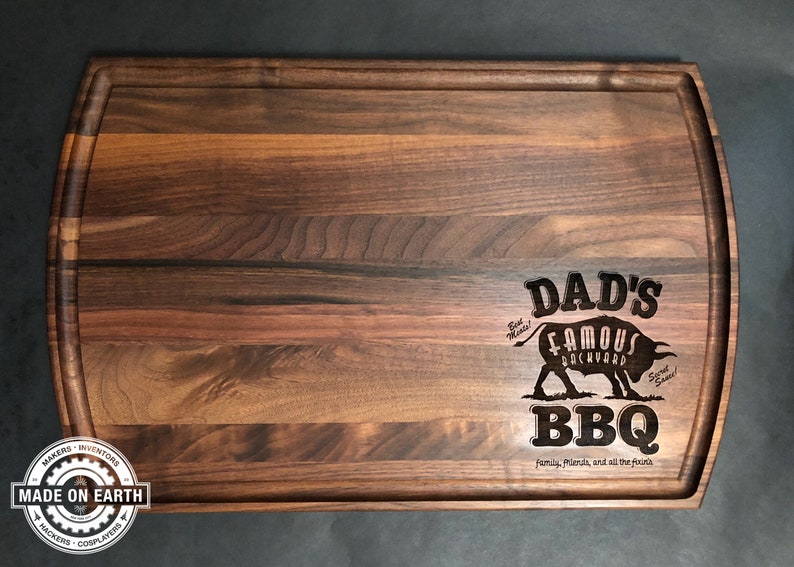 Dad's BBQ Cutting Board Barbeque Cutting Board Dad's Birthday Present Father's Day Gift Grill Cutting Board image 10