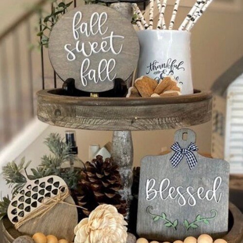 Farmhouse Tier Tray Decor Farmhouse Tiered Tray Bundle Mini Etsy