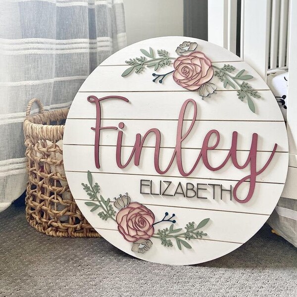Nursery Name Sign - Etsy