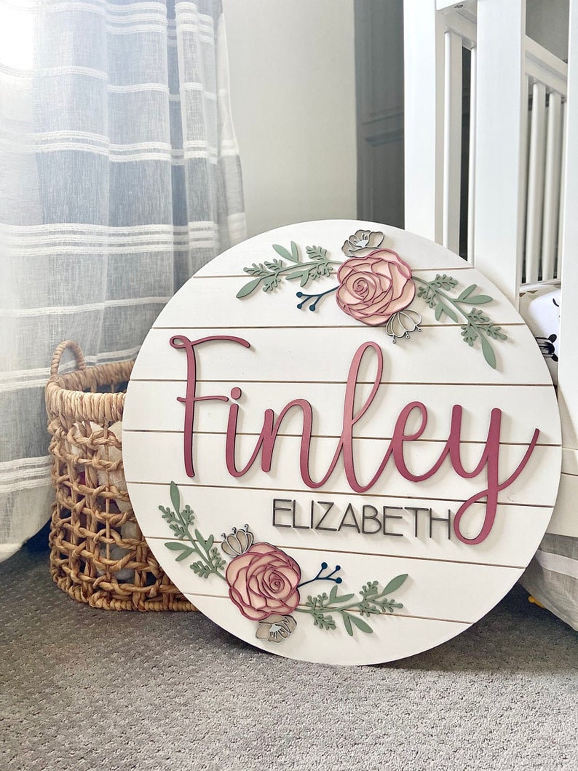 Custom Baby Name Sign Nursery Name Sign Baby Girl Sign Etsy