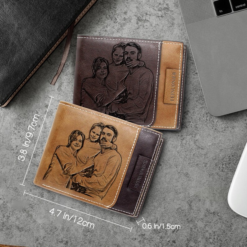 Personalized Engraved Wallet Custom Picture Wallet Engraved Etsy