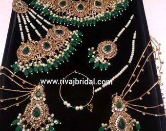 Pakistaanse Indiase Aziatische bruids bruiloft sieraden set