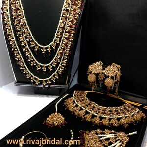 Pakistani indian Bridal wedding Jewelry Necklece set