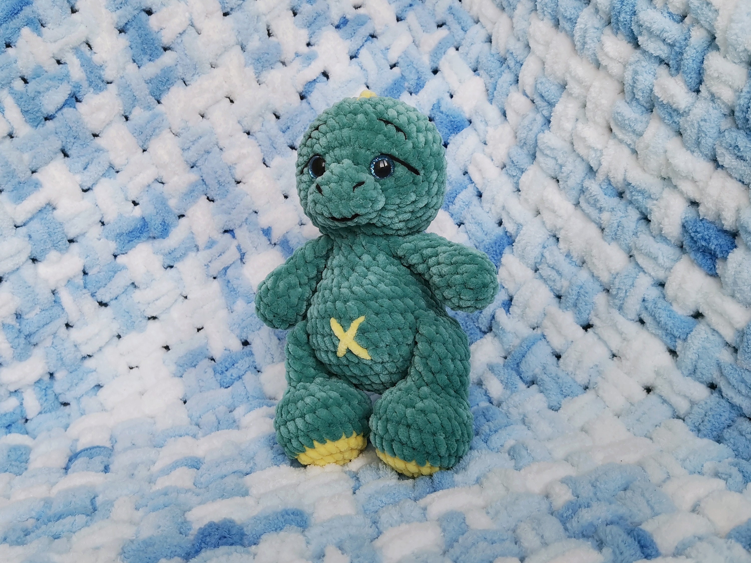 Crochet plushie dinosaur birthday gift. Stuffed animal | Etsy