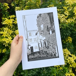 Rome Trastevere Lino Print