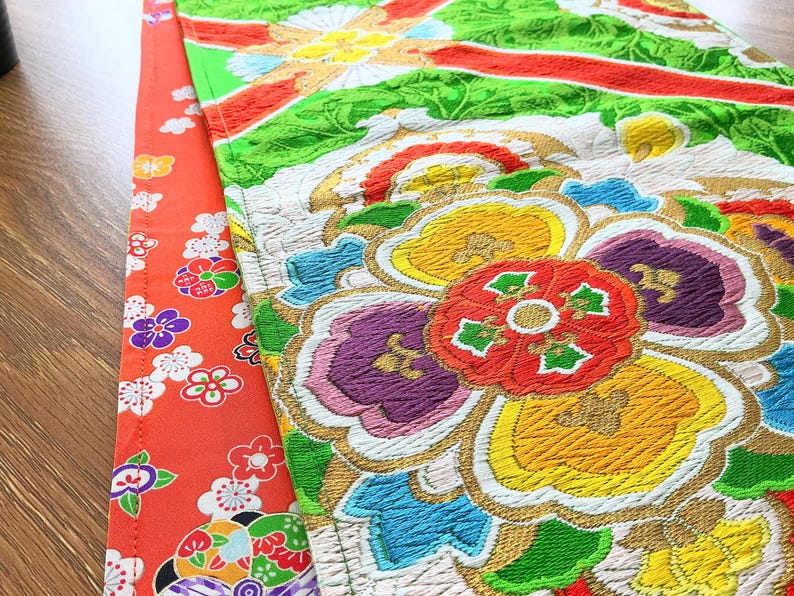 Japanese table runner, Kimono table runner, image 5