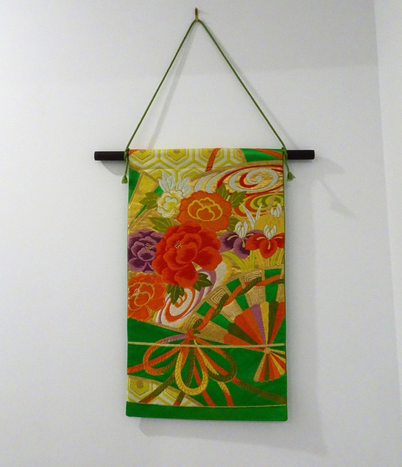 Japanese wall hanging Asian wall decor Kimono Etsy
