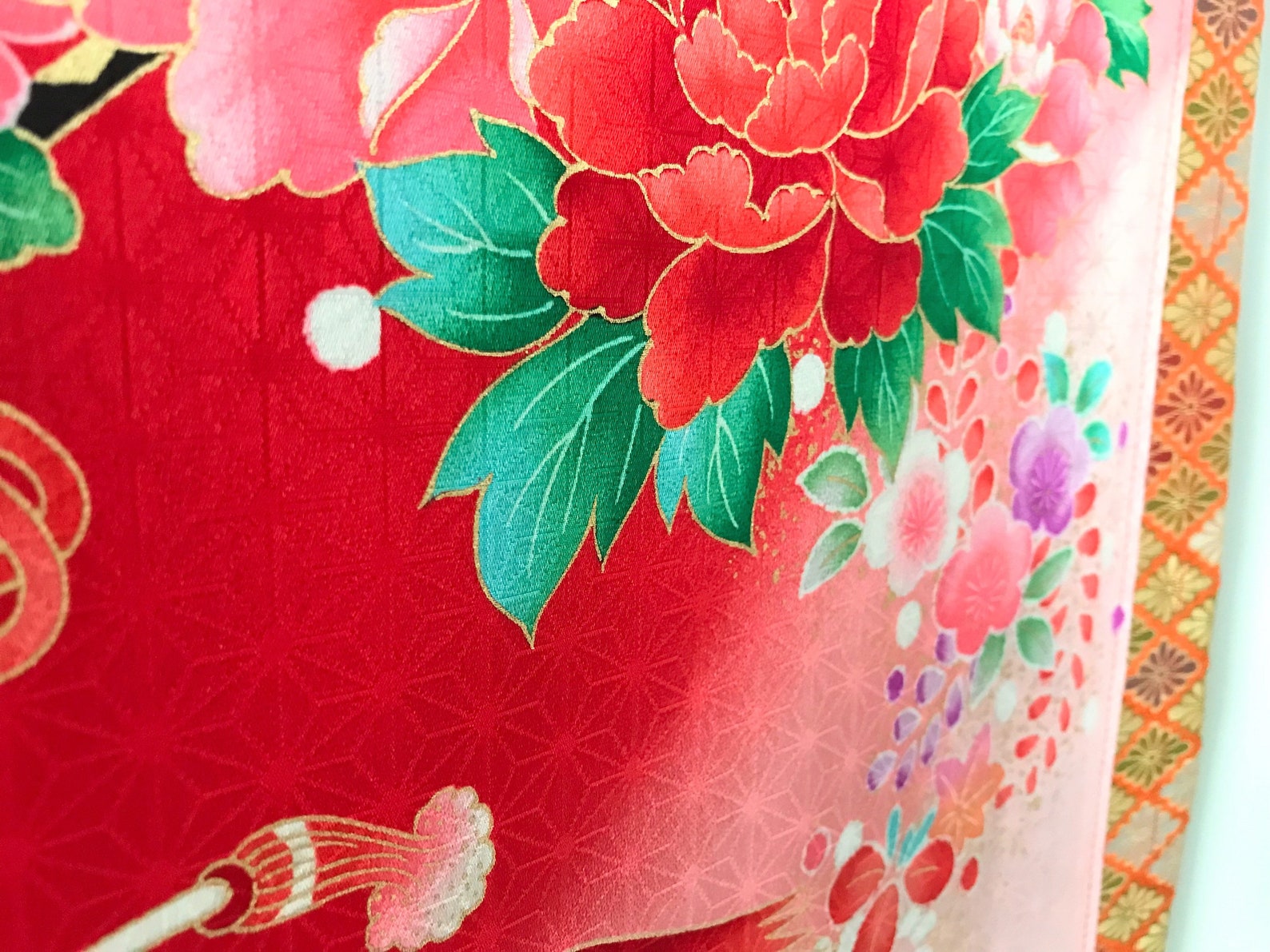 Japanese Wall Hanging Asian Wall Decor Kimono Goodwill Etsy