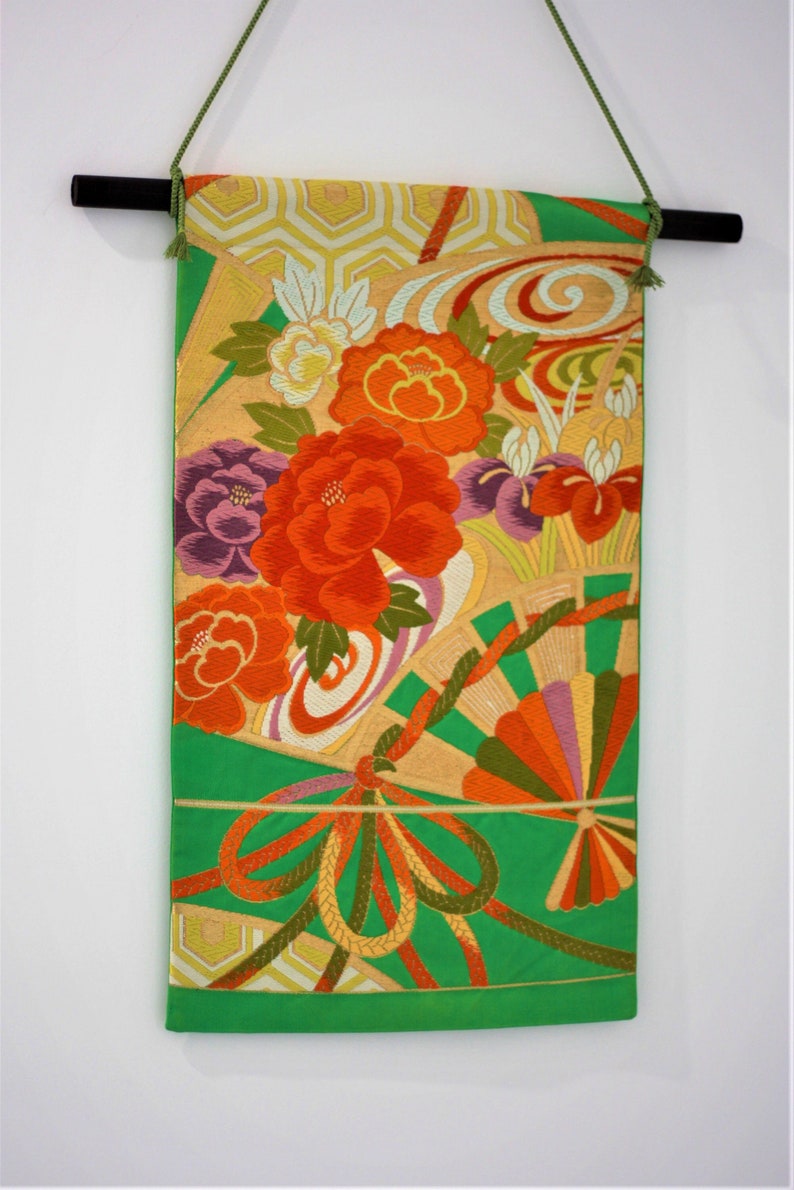 Japanese wall hanging Asian wall decor Kimono Etsy