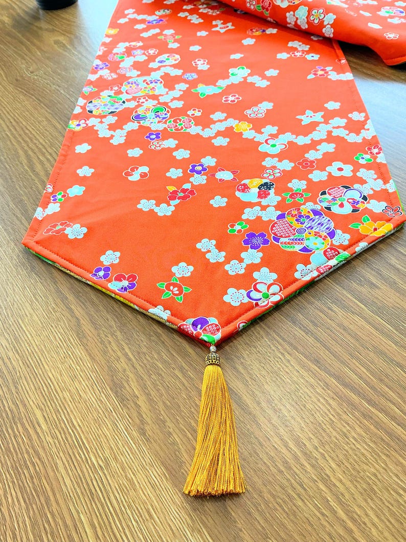 Japanese table runner, Kimono table runner, image 7