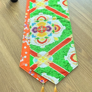 Japanese table runner, Kimono table runner, image 1