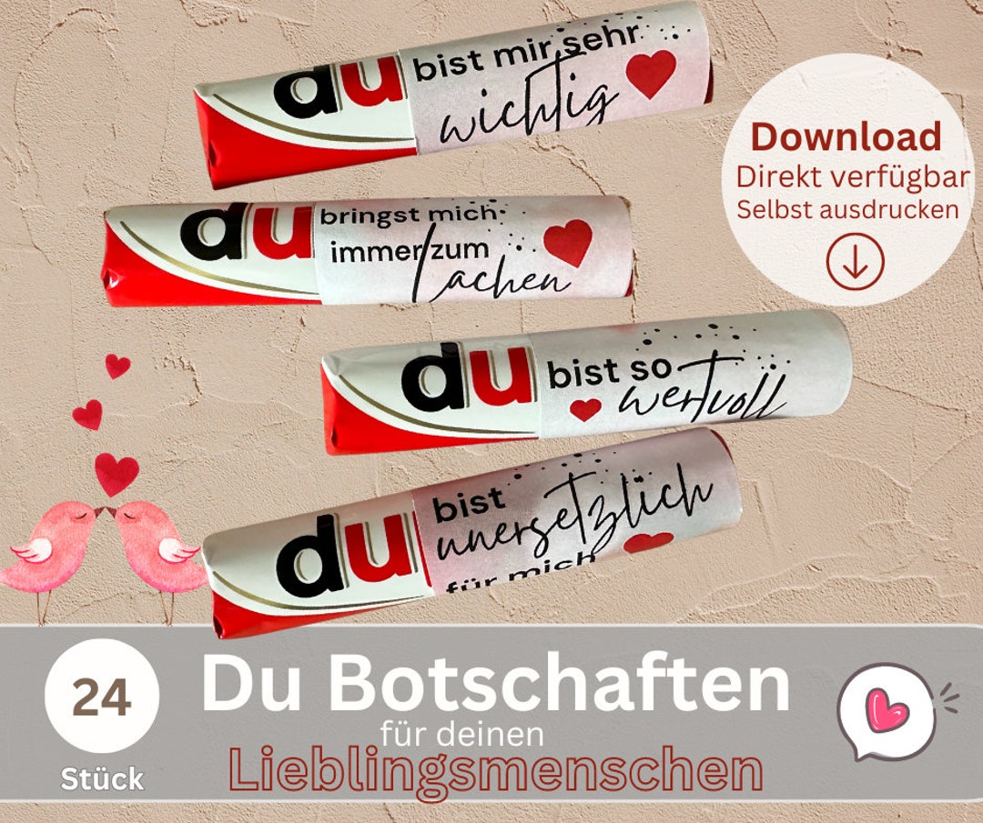 Duplo Banderole Printable | 24 Messages for You | DIY Gift | Last ...