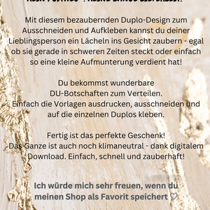 24 Du Botschaften Duplo Kollegen Banderolen PDF Download besonderes Geschenk Last Minute für Mitarbeiter ausdrucken Motivation Bild 5