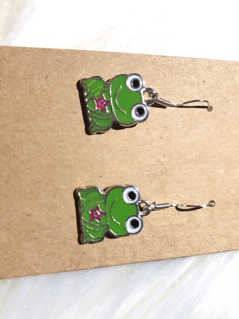 Pink Star Frog Earring