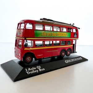 Great British Buses - Atlas series 3 Axle Q1 Trolley Bus - 1:76 Scale - Collectable Diecast Model