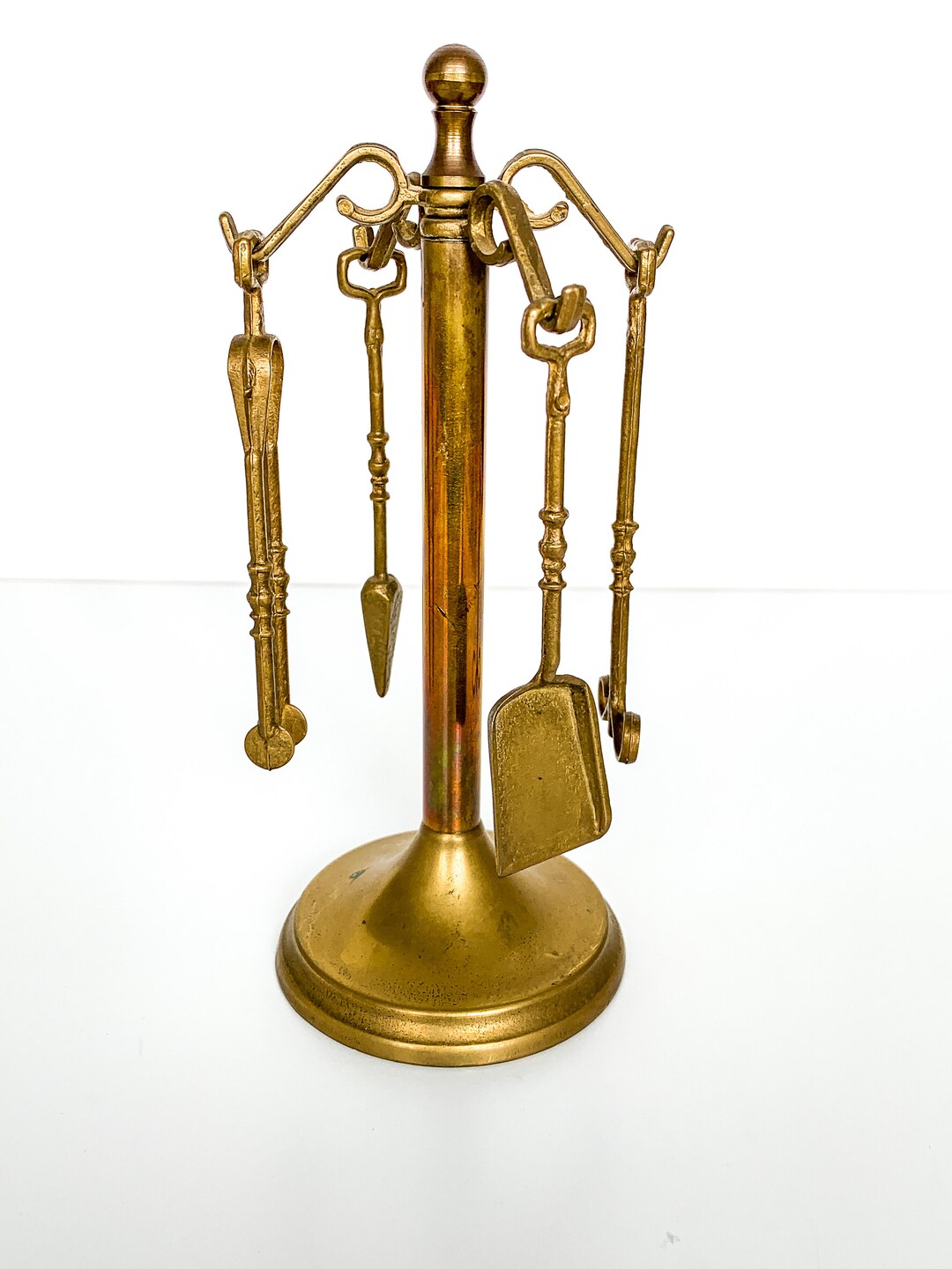 Vintage Brass Coal Fire Miniature Set Vintage Brass Fire Etsy