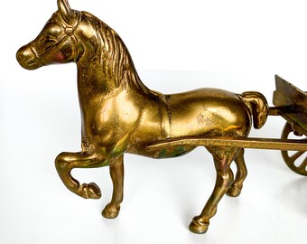 ヴィンテージの真鍮製馬車置物：イギリスのオーナメント - Etsy 日本