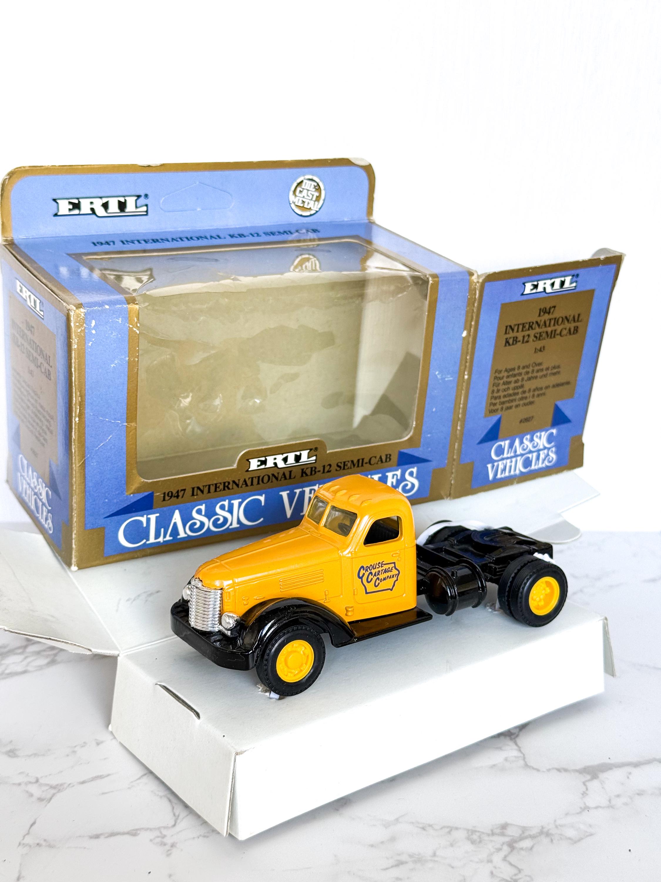 ERTL Diecast Trucks – 1947 International KB-12 Semi-cab and 1960
