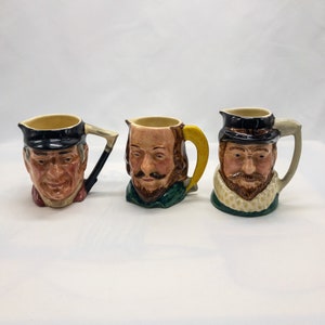 Figure jugs-Lancaster Sandland vintage Character jug- hand painted Hanley jugs - toby jugs