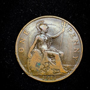 Antieke munt -1917 muntstuk van één cent