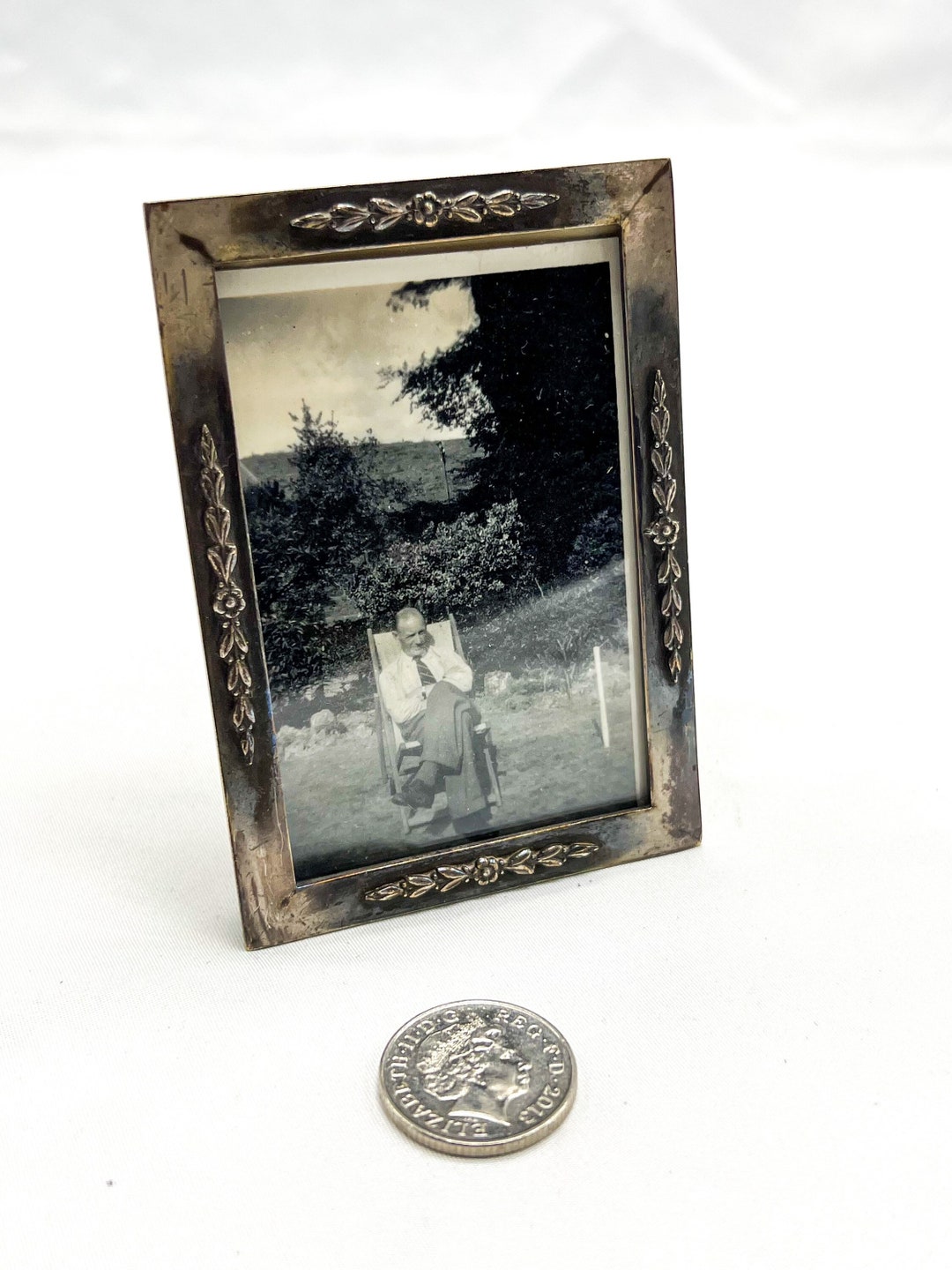 Vintage Silver Photo Frame Miniature Silver Picture Frame Etsy