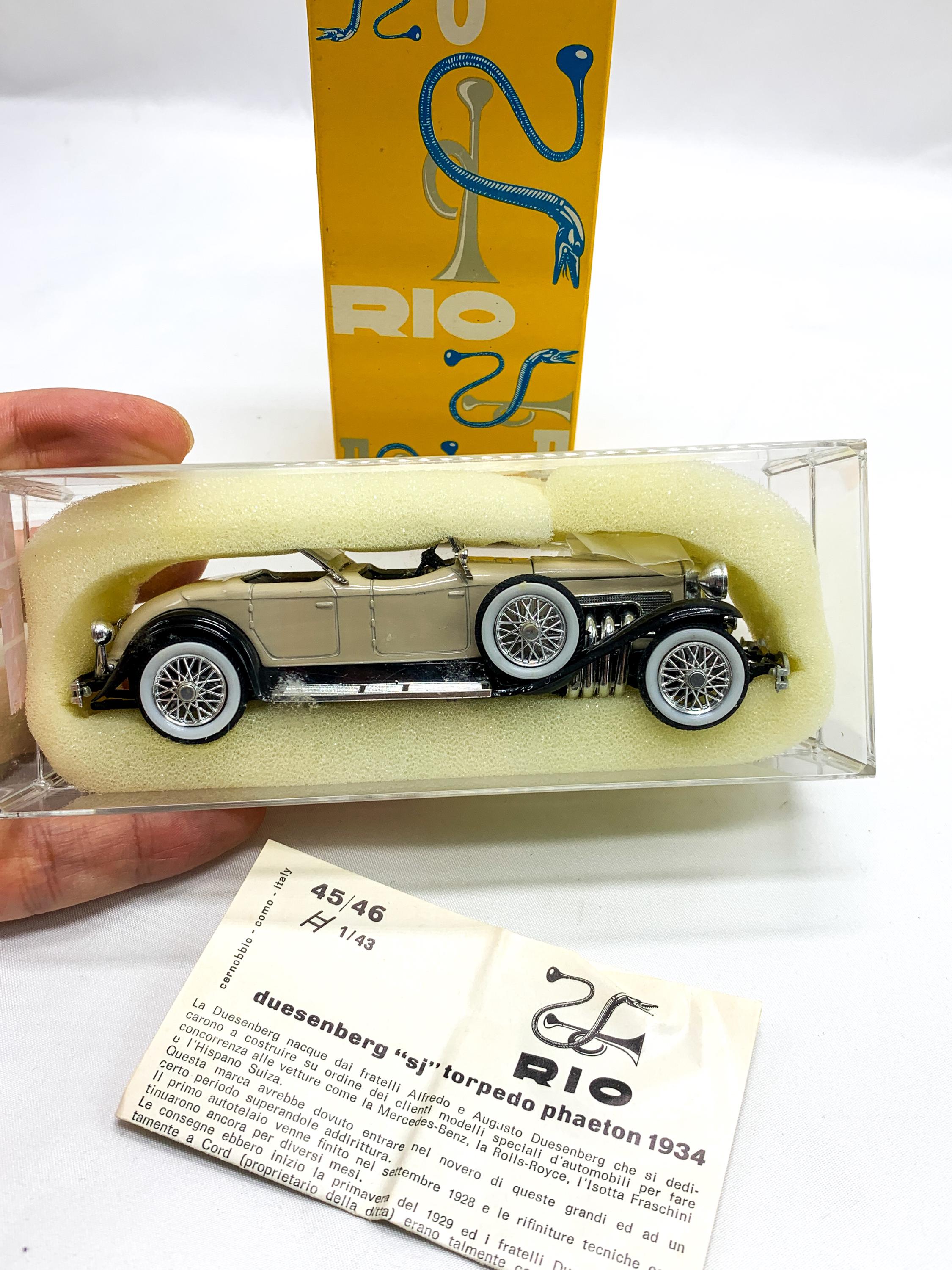 RIO 1934 Duesenberg SJ Torpedo Phaeton Diecast Model Car (1:43