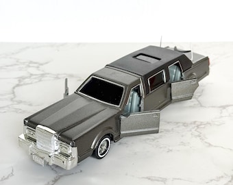 Vintage Majorette Diecast Limousine, 1980s Diecast Black Limo