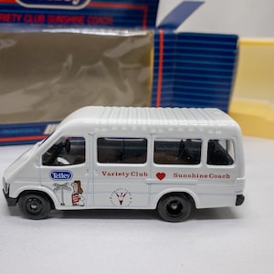 vintage Die cast Model of a Collectors Lledo Tetley Variety Club Sunshine Coach Promotional Model