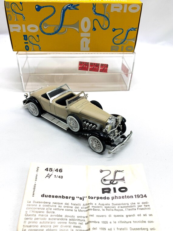 RIO 1934 Duesenberg SJ Torpedo Phaeton Diecast Model Car (1:43