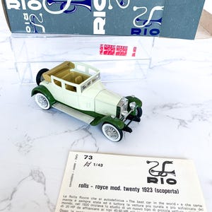 Vintage RIO 1:43 Rolls-Royce Mod. Twenty 1923 Diecast Model Car (Scoperta) – Made in Italy – Collectible with Box