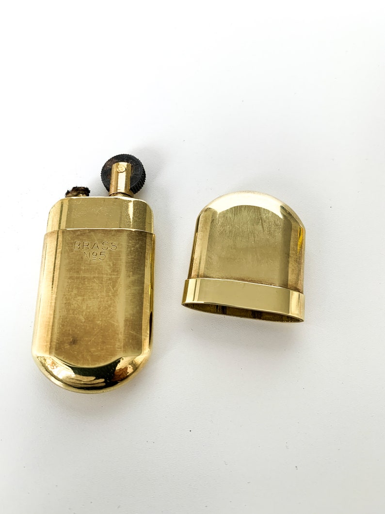 Vintage Brass No 5 Smoke Stone Trench Lighter Antique Lighter Etsy