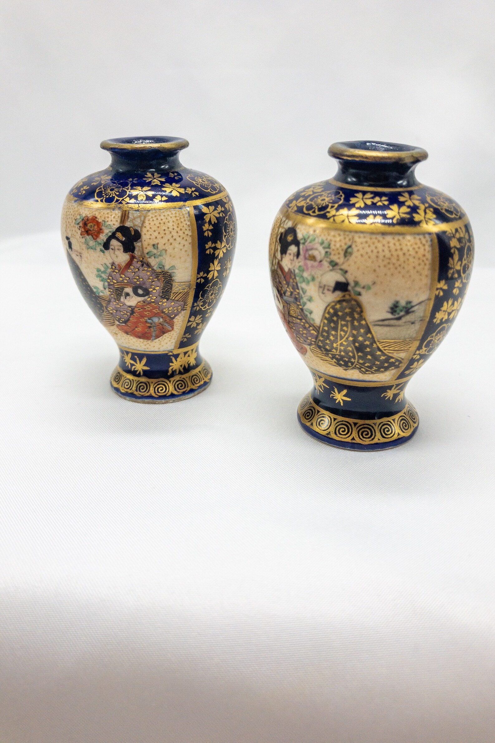 Antique Japanese Miniature Vase Collectible Pair of Antique Etsy UK