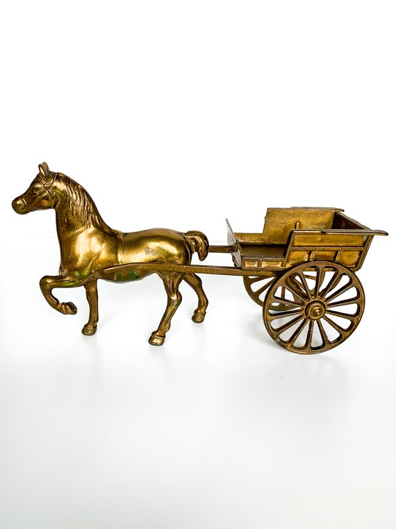 ヴィンテージの真鍮製馬車置物：イギリスのオーナメント - Etsy 日本