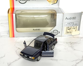 Vintage GAMA Mini Audi 80 Quattro Diecast Model Car – Western
