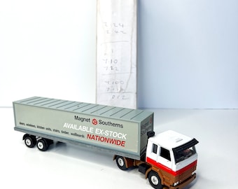 Vintage Playart Scania with Container Trailer Magnet & Southern - 1:55 Scale- playart lorry truck - vintage toys
