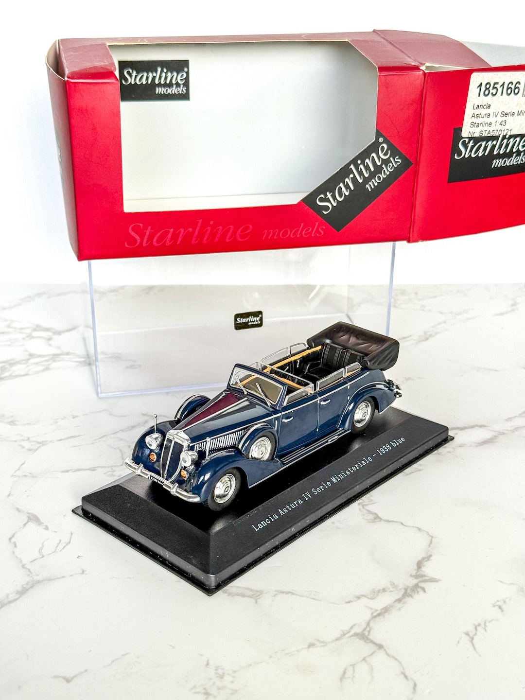 Rare Lancia Astura IV Serie Ministeriale 1938 Blue – 1:43 Scale