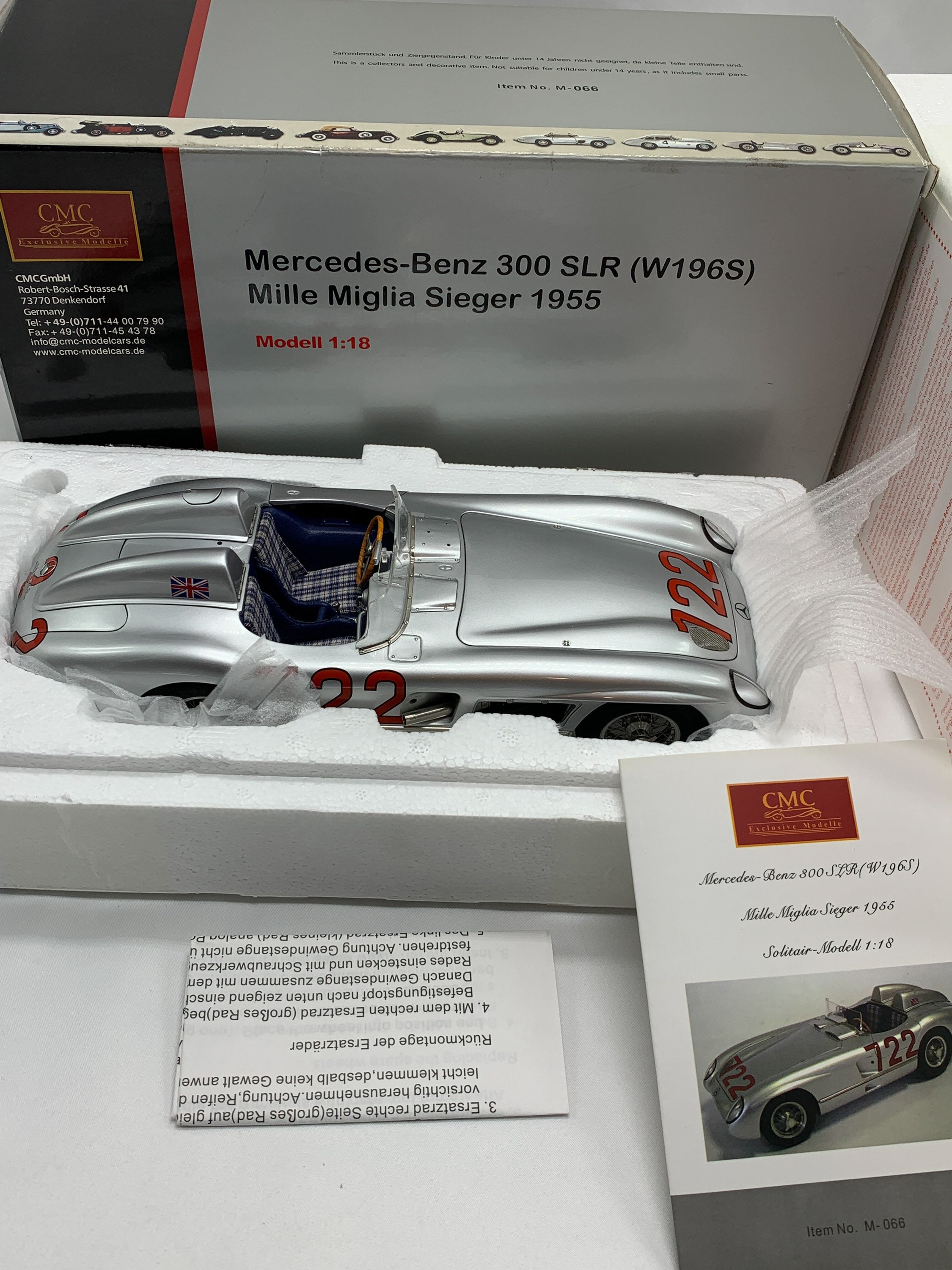 CMC Mercedes-Benz 300 SLR W196S Mille Miglia Sieger 1955 - Etsy 日本
