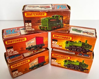 ヴィンテージ マッチボックス レスニー トレインセット：ディーゼル