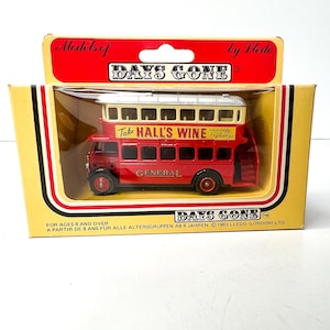 Days Gone by Lledo Diecast DG15 General Hall&#39;s Wine Double Decker Bus Red - Made in England - Lesney Products