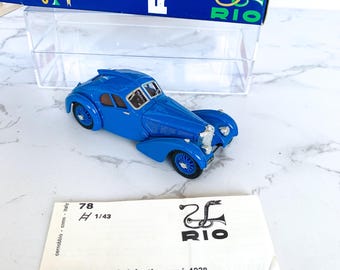 Vintage RIO Bugatti T57 SC Atlantic Coupé Diecast Model Car 1:43