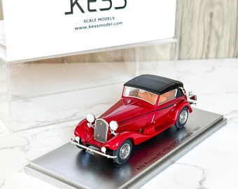 Alfa Romeo 8C 2900B 1938 – 1:43 Scale Model – Black With Red