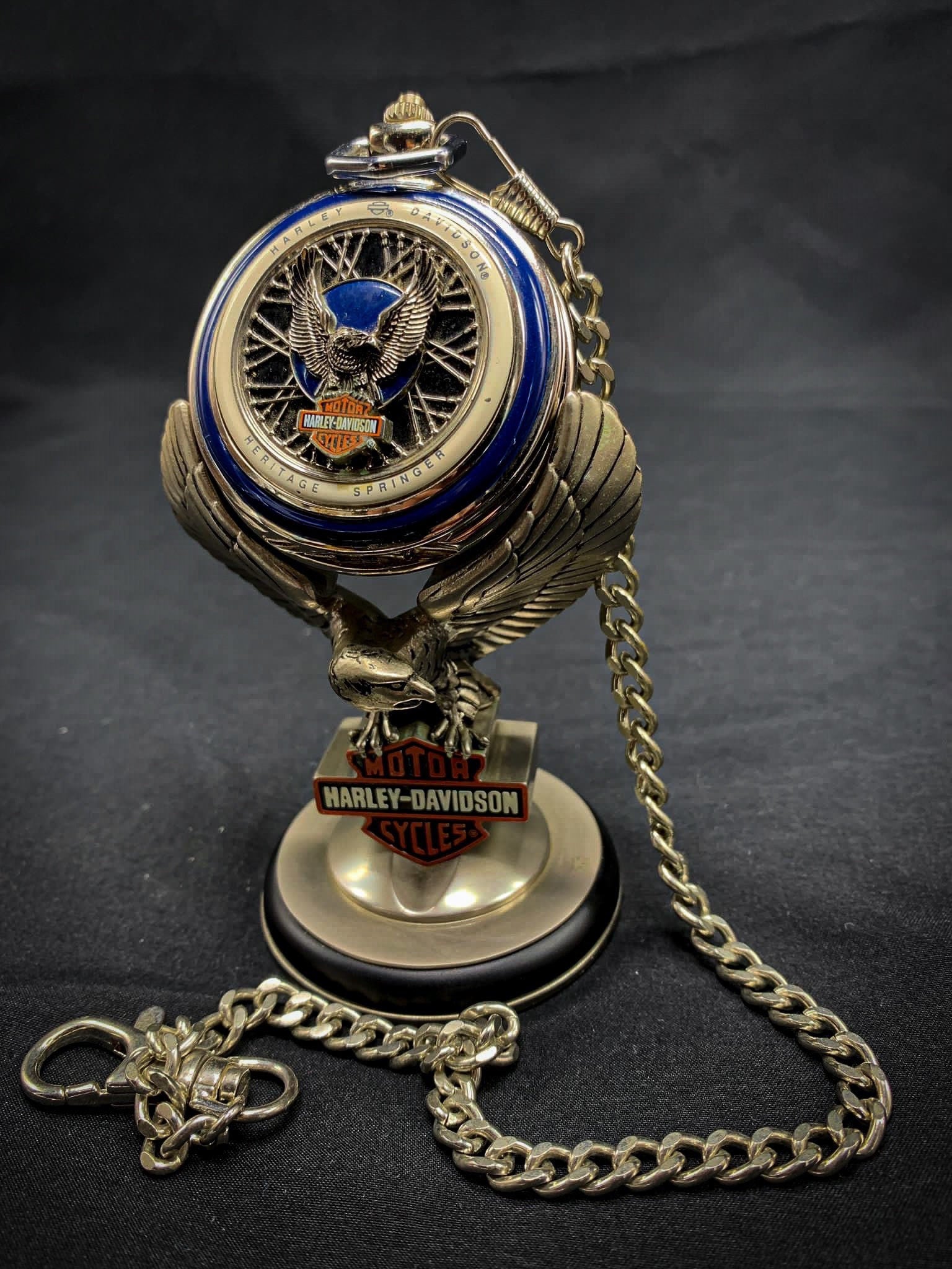 Harley Davidson Franklin Mint Heritage Springer Pocket Watch | Etsy België