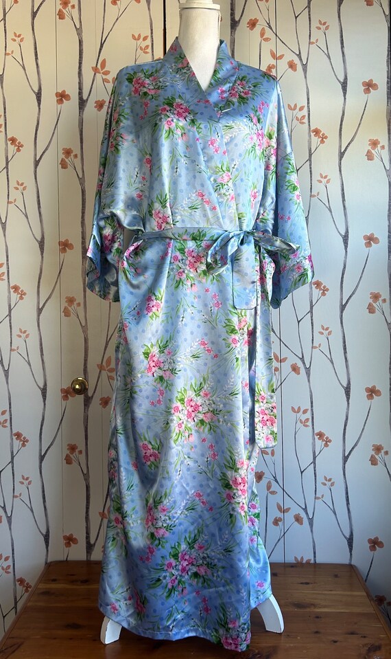 Blue Floral Robe, XL