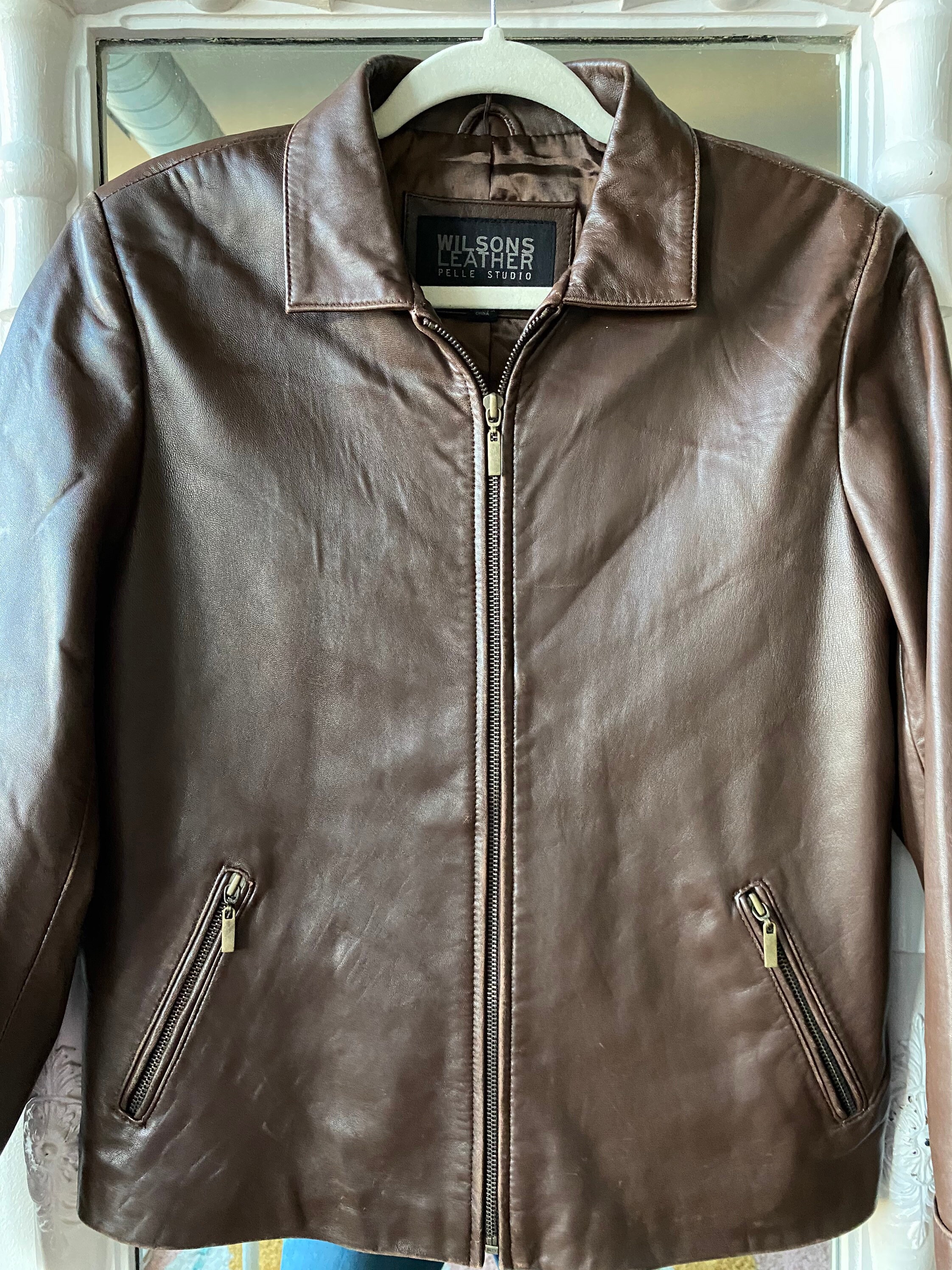 Vintage Wilson Leather Jacket size Medium Etsy